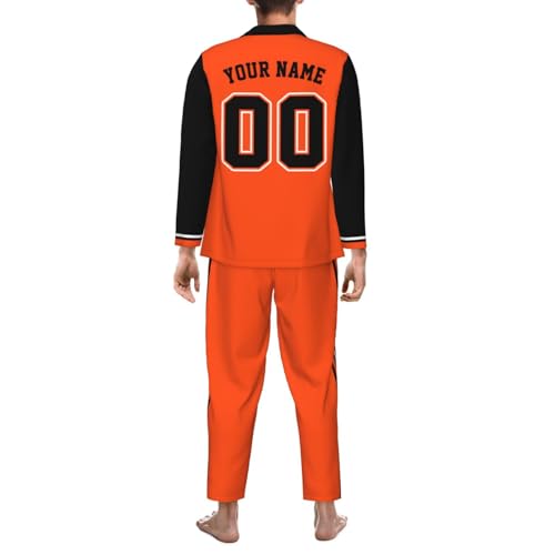 Personalized Pajamas Set Custom Pajama Pants Set with Name Number Customized Long Sleeve Pajamas for Women Men3