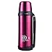 Outdoor Classico Isolamento pentola Viaggio Isolamento Domestico bollitore Thermos Bottiglia in Acciaio Inox 304 Pallone sottovuoto 1000ML Rosso