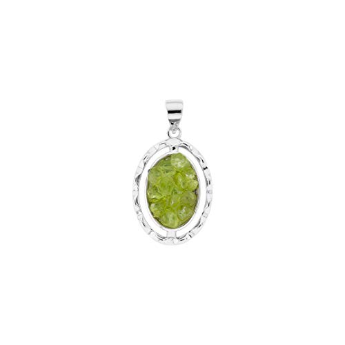 Preisvergleich Produktbild CLIPSEAM Anhänger 925 Sterling Silber mit Lavastein Olivina (Peridoto) Original