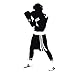 Opprxg Boxe Lotta Adesivo da Parete in Vinile Palestra Boxer Sport Adesivo da Parete Ragazzo Camera da Letto Home Decor 42x87cm