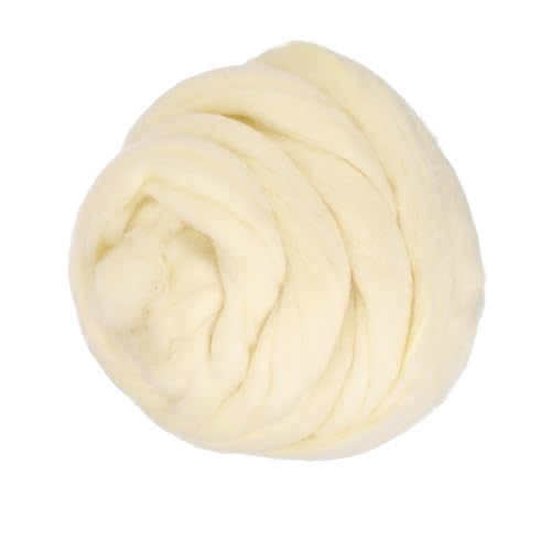 Laine à feutrer pure beige pour tricoter une couverture DIY cocooning