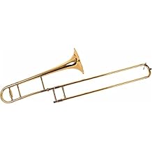 FLFL Student Trumpet Professional Tenor Trombone B Flat Tenor Horn with Trombone Mouthpiece and Gloves Gold Brass Wind Instruments