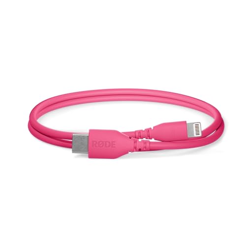 Câble RØDE SC21 USB-C vers Lightning rose de 30 cm cordon audio pour microphone smartphone