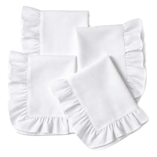 Servilletas de tela de lino y algodón 18 x 18 pulgadas set de 4 miniatura 1