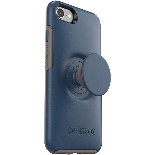 Coque iPhone 8 Otter Plus Pop Symmetry bleue pour photos d'une main