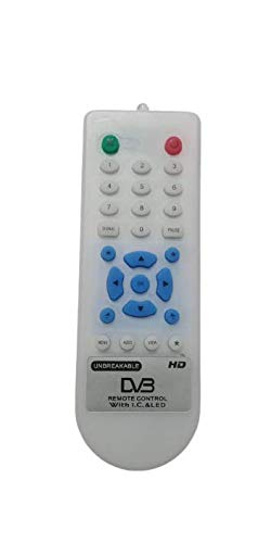 YK Unbreakable Remote DD Free Dish-DVB DTH Box (White)