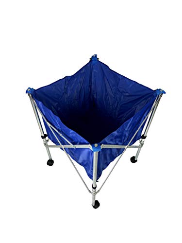 CDsport Carro para Pelotas Baloncesto Plegable, Cesta Que Ahorra Espacio, Carro Completo con Bolsa de Nylon para Pelotas, en Acero, Ultrarresistente, Versión 15/20 Bolas Cover