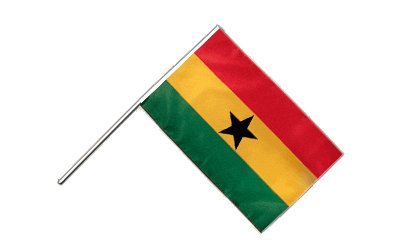 Drapeau Ghana sur hampe pour célébration culturelle et défilé
