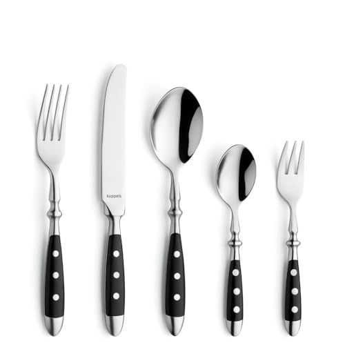 Kuppels COUNTRY Besteckset 6 Personen | 30-teilig | je 6 Messer, Gabeln, Löffel, Kaffeelöffel, Kuchengabeln | Edelstahl 18/0 hochglanzpoliert |...