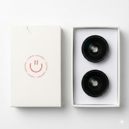 Cappy Camera Bezel Screw-On Lens Set | Wide-Angle & Fisheye Lenses for Retro Screen-Free Cameras | Creative Photography Add-On