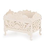 Sungmor Soporte de almacenamiento decorativo vintage de hierro fundido, organizador ornamentado para interiores y