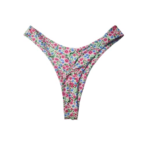 SherryDC Women’s Cheeky Thong Brazilian Bikini Bottoms Sexy High Cut Leg Swimsuit Bottom Ruched Butt Bathing Suit Briefs