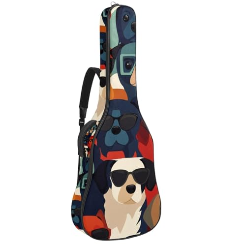 Étui souple pour guitare acoustique 109 cm en tissu Oxford imperméable multicolore