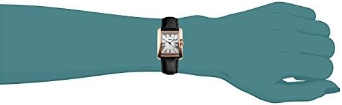 TONSHEN Fashion Watch for Women Quartz Analogue Luxurious Roman Numeral Dial Business Casual Fashion Wristwatch Rectangle Rose Golden Case with PU Leather Band 30M Water Resistant