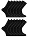 Basic Treasure 12 Paar Schwarze Socken Herren 43-46, Baumwolle, Business
