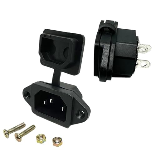 Evite cortocircuitos con el conector C14 empotrable de 3 pines y tapa estanca de PVC