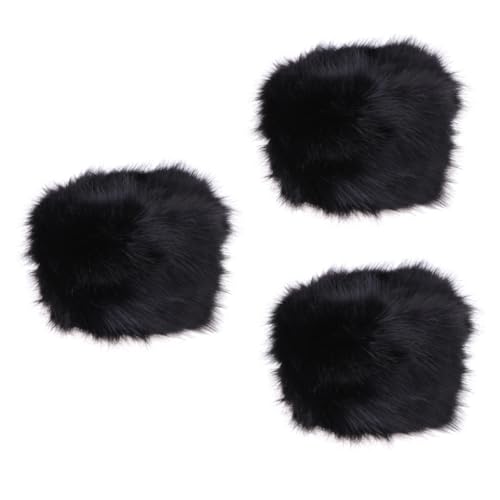 Bonnet de ski thermique en fausse fourrure pour femme et fille lot de 3 noirs élégants