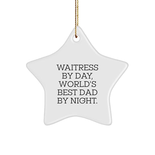 Gifts from Men to Waitress, Funny Star Ornament for Christmas