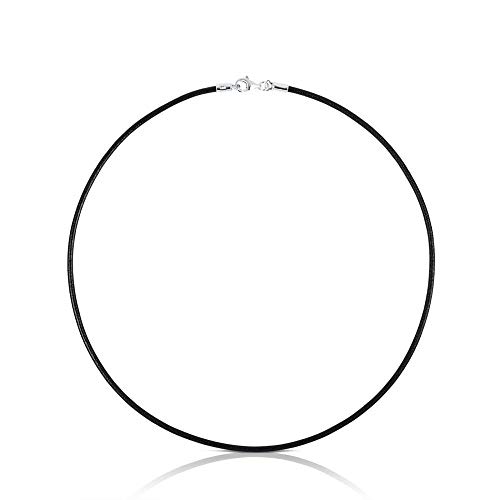 TOUS Collar Gargantilla Mujer de cuero con cierre de Plata de Primera...
