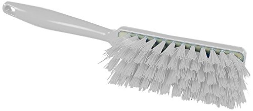 Maya Professional Tools 90252-1 Handfeger mit Befestigungssystem, Harz mittelharte Borsten, FBK/Lebensmittelhygiene, 340 mm x 35 mm, Weiß