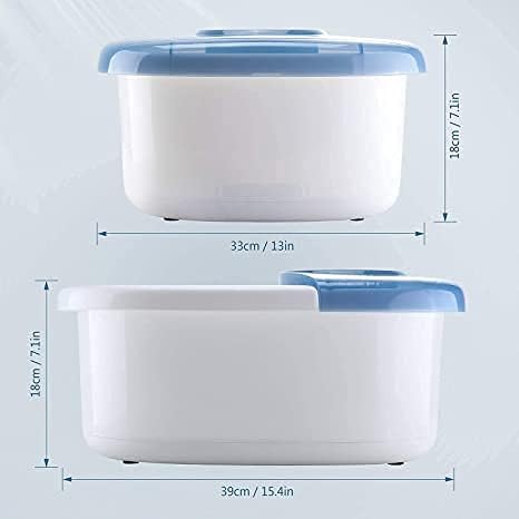 Foot Spa, Foot Bath Massager Pedicure with Heat, Bubble and Vibration, Digital Temperature Control (95-118℉) and Soaker 16 Removable Rollers for Comfort Feet, Home Use