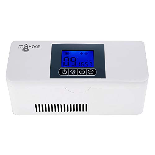 Image of Maxbell Portable Mini Medicine 0 to 8 Degree Freezer Insulin Cooling Travel Car Refrigerator for Diabetic Patient 9 Hours Standby (White)