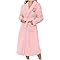 Générique Peignoir De Bain Femme Eponge Chaud Sortie De Bain Femme Long Imprimé Peignoirs Herbst Robe Polaire Noël 2#rose S