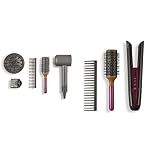 Casdon 73252 Dyson Supersonic Styling Set | Interactive Toy Hairdryer for Children Aged 3 Years & Up | Looks and Works Like The Real Thing & 73352 Dyson Corrale Styling Set