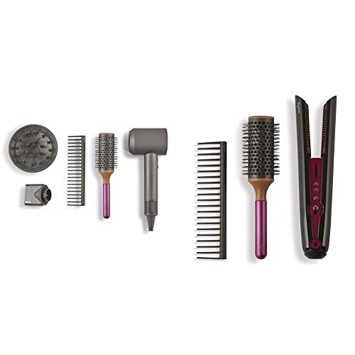 Casdon 73252 Dyson Supersonic Styling Set | Interactive Toy Hairdryer for Children Aged 3 Years & Up | Looks and Works Like The Real Thing & 73352 Dyson Corrale Styling Set