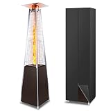 JOINATRE Outdoor Pyramid Patio Heater, 48,000 Btu Patio Heaters, Propane Outdoor Gas Heater with Whe