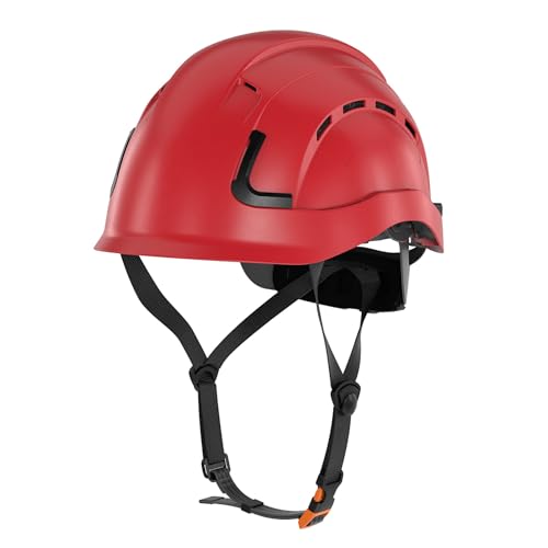 Defender Safety H2 Safety Helmet Hard Hat, Type 2 Class C and E, ANSI Z89.1 and EN 12492 Rated (Vented, Red)