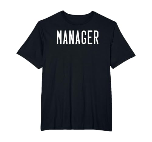 Manager – Team Leader Identification T-Shirt, Men's Big and Tall, Black, 6X Tall