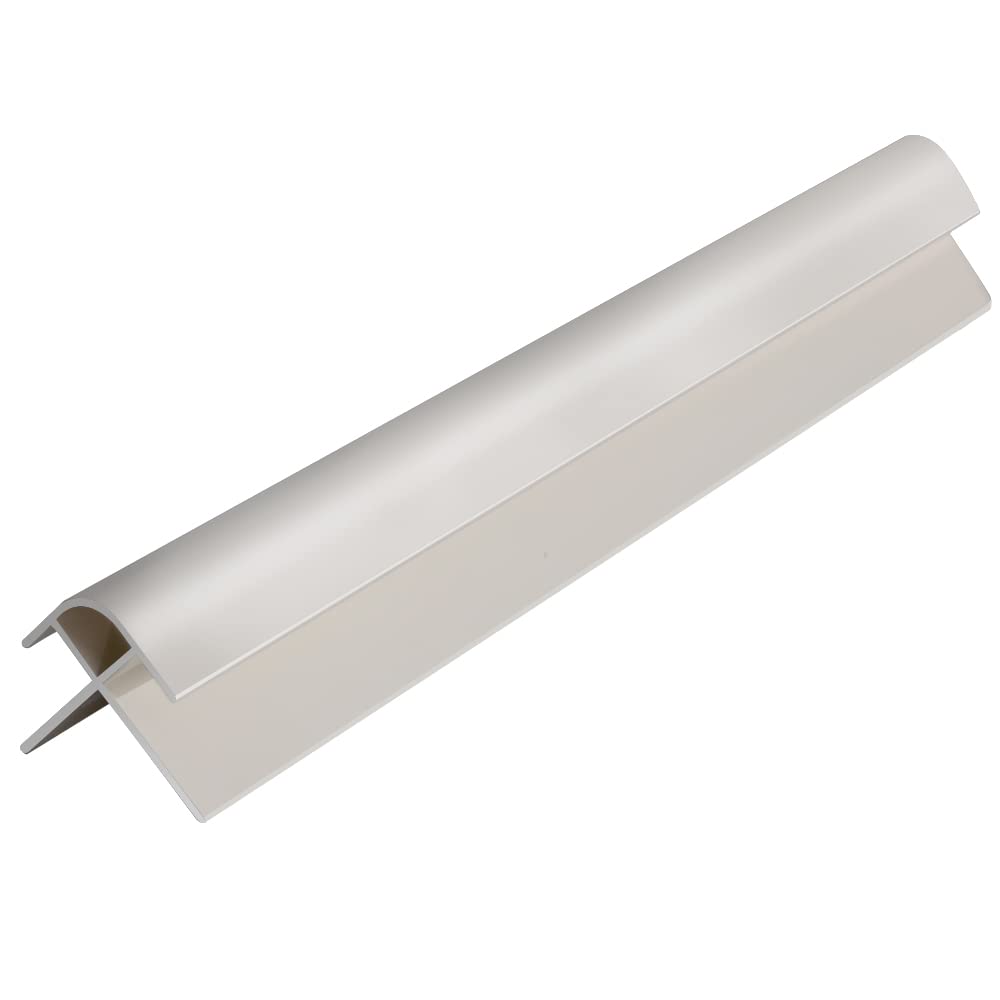 NRG 10mm White Plastic PVC External Corner 90 Degree 2.6m Shower Wall Cladding Trim Bathroom PVC Panel Profiles
