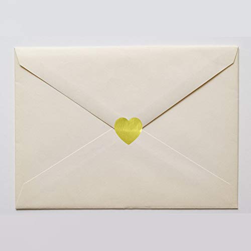 Matogle 1000 stuks gouden hartvormige stickers, zelfklevende hartvormige stickers, prachtige hartstickers, perfecte… - Afbeelding 3