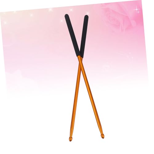 Baquetas de aleación de aluminio anti óxido Luxshiny para bateristas, palos metálicos para práctica con parches, color dorado miniatura 3