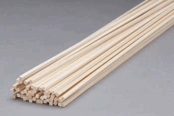 Balsa Wood Shop Spruce 1/8 X 1/8 X 36in (10)