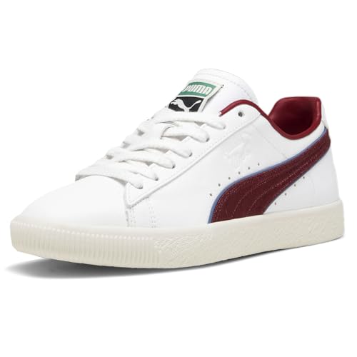 PUMA Mens Clyde Varsity Lace Up Sneakers Shoes Casual - Red2