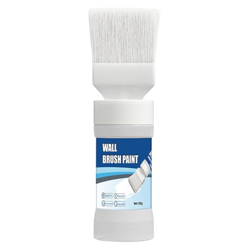 Pintura para paredes, pintura interior de reparación de paneles de yeso con pincel, pintura multiusos segura para muebles, uso después del relleno de pared, pintura blanca de fijación rápida para
