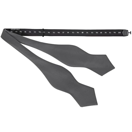 Image of GUUNIEE Men's Exquisite Woven Silk Self Bowtie Solid Diamond Bow Ties