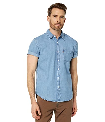 Amazon.com: Levi's Men's Classic 1 Pocket Short Sleeve Button Up Shirt,  (New) Indigo Stonewash, X-Small : Clothing, Shoes & Jewelry
