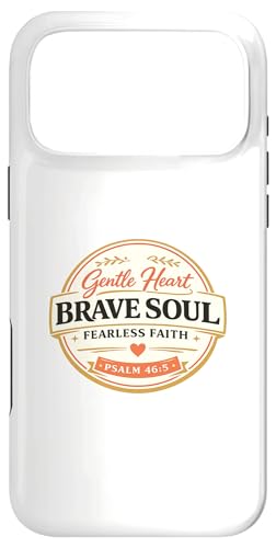 Gentle Heart Brave Psalms 46 �����C���X�s���[�V�������p �X�}�z�P�[�X iPhone 17 Pro Max �p