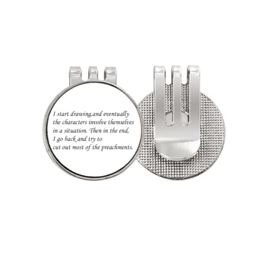 Marqueur de balle de golf no/no émail avec clip aimanté pour casquette