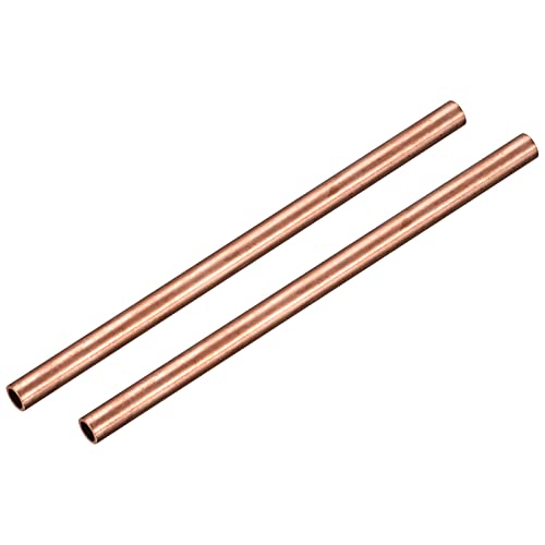 uxcell Copper Tube, 10mm OD 1mm Wall Thickness 150mm Length Round Pipe Tubing for Industry, DIY Projects 2 Pcs