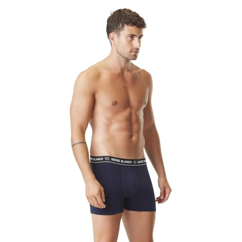 Boxer SERGE BLANCO de algodón para hombre en lote de 4 calzoncillos cómodos 7