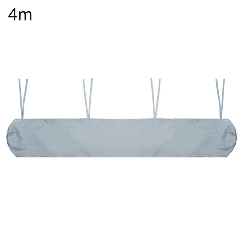 Outdoor-Terrassen-Markisenabdeckung, wasserdichte Aufbewahrungstasche, Garten-Sonnenschutz, Regenschutz, Oxford-Gewebe, mehrere Größen, silberfarben (4 m)