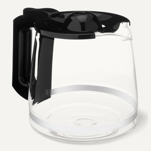 Amazon Basics 12-Cup Glass Replacement Carafe for Coffee Maker, Comfort-Grip Handle, Dripless Spout, Black，Only for B0D9QDMK9X, B0D9QGF1WX - image 5