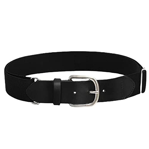 LOVIVER Cinturón de Béisbol y Sóftbol para Jóvenes y Adultos, Ajuste Deslizante y Durable, Negro, Talla 46-80 cm