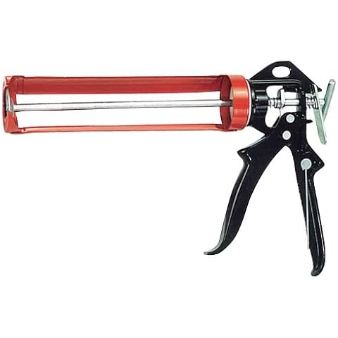 Pistola Silicona Roja/Negra con Varilla en Metal Cover