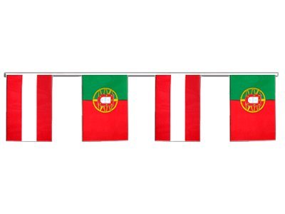 Guirlande d'amitié Autriche - Portugal grand format 6 mètres