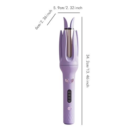 Image of 28mm Automatic Hair Curler Self Rotating Curling Iron for Ladies Girls Women violet
